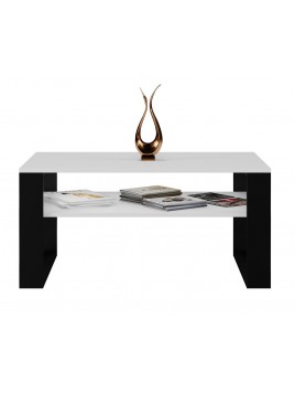 STOLIK KAWOWY ŁAWA MODERN 1P BIEL / CZERŃ