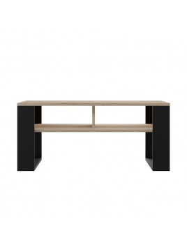 STOLIK KAWOWY ŁAWA MODERN 2P DĄB SONOMA / CZERŃ