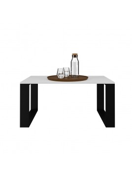 STOLIK KAWOWY ŁAWA SALON LOFT MODERN BIEL - CZERŃ