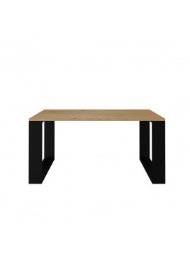 STOLIK KAWOWY ŁAWA SALON LOFT MODERN DĄB ARTISAN - CZERŃ