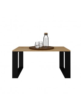 STOLIK KAWOWY ŁAWA SALON LOFT MODERN DĄB ARTISAN - CZERŃ