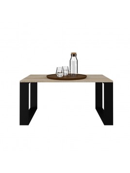 STOLIK KAWOWY ŁAWA SALON LOFT MODERN DĄB SONOMA - CZERŃ