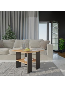 STOLIK KAWOWY ŁAWA SALON MODIVO DĄB ARTISAN CZERŃ